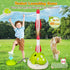 SCMAO 3 1 3-6 4-8 in Musical Jump, Toss Ring Game and Stomping Launch Rocket with Storage Bag, Remote Control Outdoor