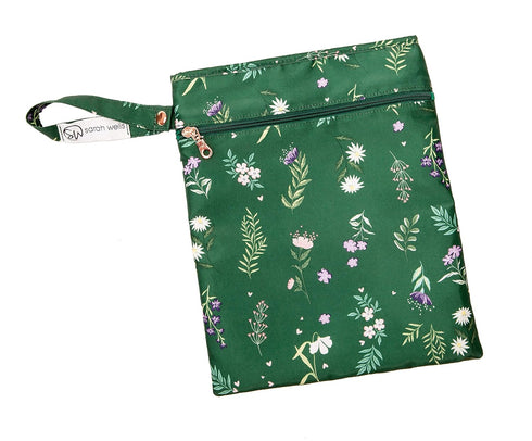 Sarah Wells Pumparoo Wet Dry Bag for Breast Pump Parts Compact Organizer with Waterproof Pocket, Staging Mat & Fridge