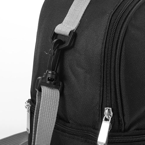 Insulated Black Bottle Cooler Bag for Travel Nursing & Milk Storage