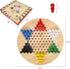 11.5 Inches Set 60+6 Gothink Chinese Checkers Board Game, Classic Game Board - Premium Solid Wood pcs Colorful Pegs