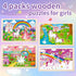 Sticeard 4-6,Unicorn 4 Packs 3-5,24 3 4 5 6 Puzzles for Kids Ages Princess Wooden Jigsaw Puzzles Puzzles for Kids Ages