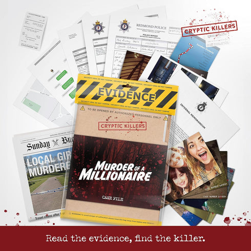 Cryptic Killers Unsolved Murder Mystery Game - Cold Case File Investigation for Individuals, Date Nights & Party Groups