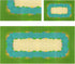 Feleph Classic Baseplate with River and Grassland Pattern, 10 x 10 Inches Base Plates for Building Blocks