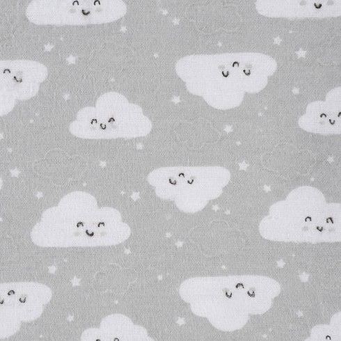 100% 5-Pack Gerber Boys and Girls Newborn Infant Baby Toddler Nursery Cotton Flannel Receiving Swaddle Blanket, Clouds