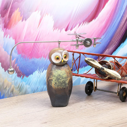 WJ066 Sunnytech Steel Balance Plane Physics Toy Kinetic Art Balance Toy Balancing Decompressive Science Home Office Toy