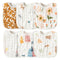 Zainpe 6Pcs Muslin Cotton Bibs for Baby, Adjustable Machine Washable Burp Cloths for Unisex Infant