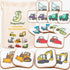 Felt Construction Matching Game for Toddlers Truck Memory Game & Flash Cards