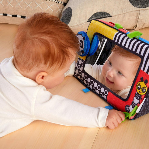 Baby Einstein Flip For Art High Contrast Floor Activity Mirror with Take Along Cards, Tummy Time Play, Newborn+ by Baby Einstein