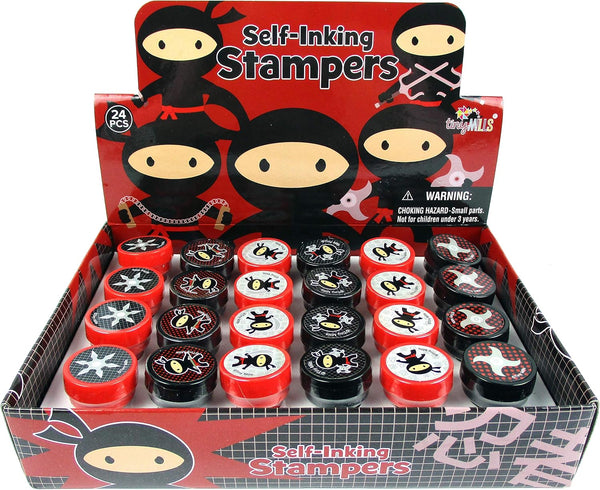 TINYMILLS 24 Pcs Ninjas Stampers for Kids