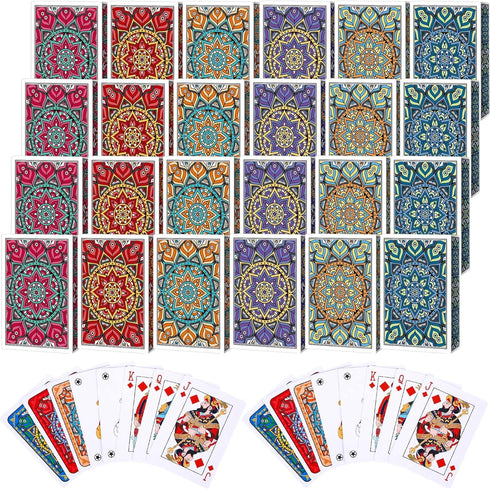 Zubebe 24 Pack Decks of Nertz Card Game Bulk Standard Playing Cards