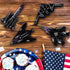 ArtCreativity 4 Pcs Diecast Stealth Bomber Toy Jets, B-2 Spirit Bombers, Pullback Mechanism, Military Cake Decorations