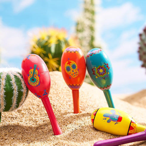 24 JOYIN Pcs Cinco De Mayo Mini Wooden Maracas Musical Party Favors for Birthday Party Favors, Mexican Fiesta