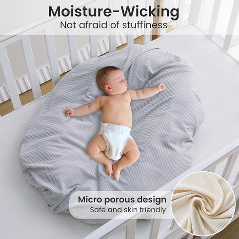 lasoftan 40 30 inches, 2 Jersey Unisex Swaddle Blanket, Ultra Soft Stretchy Receiving Blanket, Newborn Swaddle Wrap
