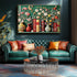 1000 27.5x19.7 Inch MININWAN Mbroidered Style Vintage Botanical Flower Bookshelf Puzzles for Adults Pieces, Green