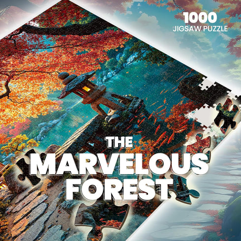 1000 1000 1000 1:1 Puzzles for Adults Pieces, Japanese Fall Kyoto Landscape, Lake Nature Piece Puzzle for Adults