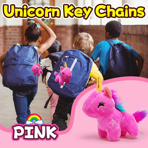 Pink Unicorn Stuffed Animals for Girls and Boys, Cute Plush Toys Keychain, Soft Mini Plush Toy for Children's Day Gifts