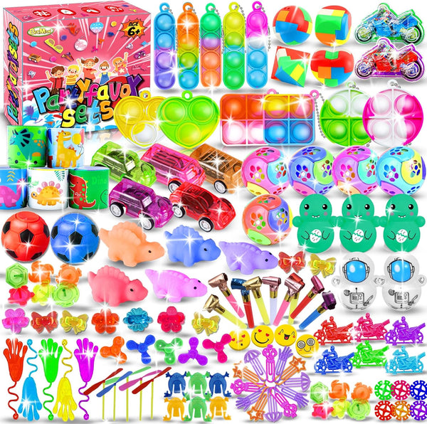 150Pcs Party Favors for Kids 3-8, Fidget Toys Pack, Goodie Bag Stuffers, Carnival Prizes for Classroom Activities