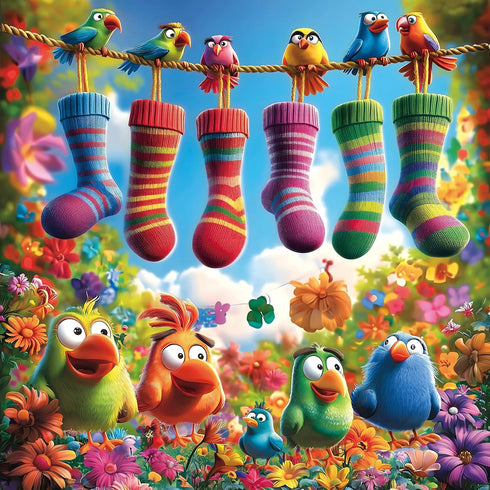 MINIWAN 500 Piece Jigsaw Puzzles for Adults - Funny Parrot & Rainbow