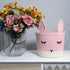 Cute Pink Bunny Toy & Storage Basket - Perfect for Nursery Decor