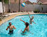 Botabee Official Size 9.4" Diameter Pool Basketball - Size 7 Waterproof Ball for Pool & Outdoor Play - White and Blue