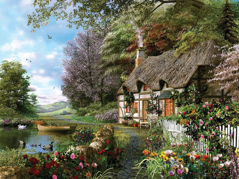 Ravensburger 1500-Piece Country Cottage Jigsaw Puzzle | Premium Quality | Anti-Glare Surface | Precision Fit