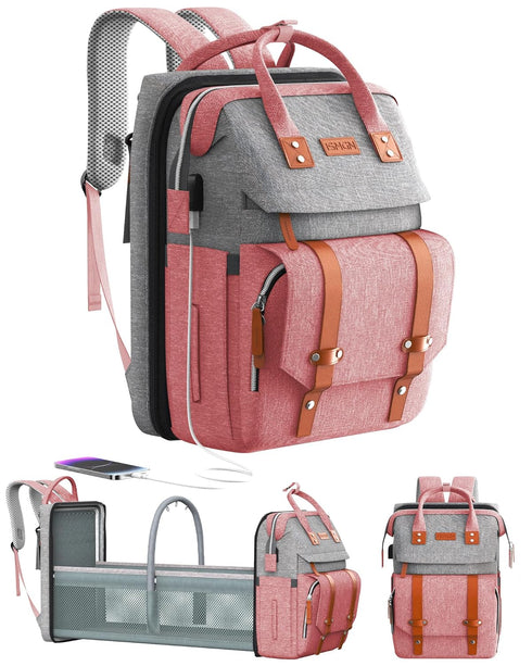 ISMGN Diaper Bag Backpack with Changing Station, Large Diaper Bag, Baby Bag