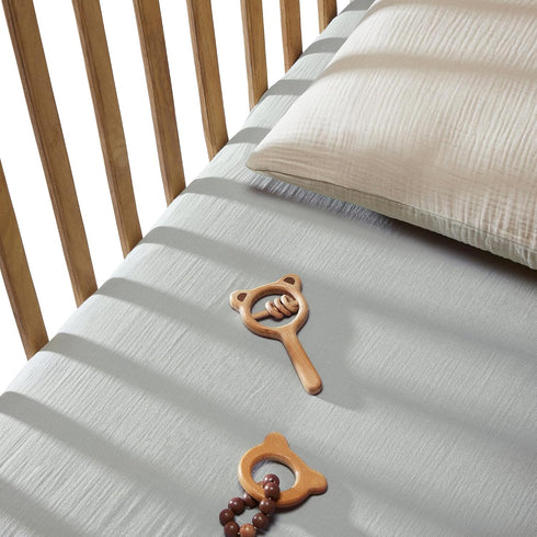33" 17", 4 Inch Pack 2 Bioweaves Organic Cotton Muslin Bassinet Sheet, GOTS Certified Extra Soft Fitted Sheet