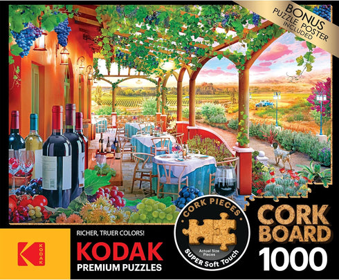 RoseArt - Kodak Premium Cork Wine Country, 1000 Piece Jigsaw Puzzle for Adults
