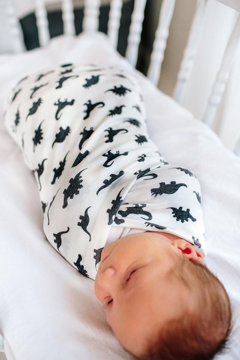 Copper Pearl Premium Knit Baby Swaddle Blanket - Dinos Wild