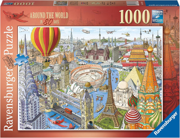 Ravensburger Around The World in 80 Days - 1000 Piece Jigsaw Puzzle for Adults & Kids Age 12+