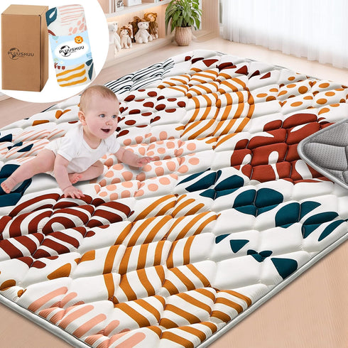 Baby Play Mats for Floor, 71x59 Playpen Mat for Babies, Extra Thicker
