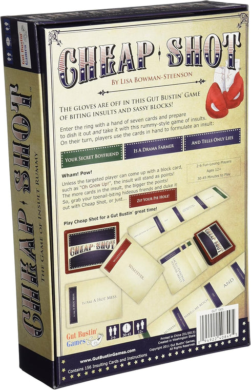 Gut Bustin' Games Cheap Shot of Insult Rummy Board Game