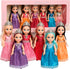 TOMLEON Princess Dolls Playset 6 Mini Princess Dolls with Colorful Gowns, Crowns