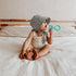 oogiebear 360° Teether, Safe Teething Toys for Babies 3 Months and Older, Soft Bristle Teddy Bear Silicone Teether,