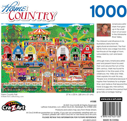 Country County 1000 RoseArt - Home - Farm Fair - Piece Jigsaw Puzzle for Adults