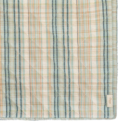 Crane Baby Change Pad Cover, Charlie Farmhouse Quilted Striped Changing Pad Cover, Neutral Changing Mat Cover