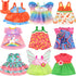 ECORELF 9 Sets Alive Baby Doll Clothes, Doll Clothes for 10-12 Inch