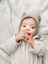 3 Itzy Ritzy Silicone Teensy Teether Flexible, Soft & Hollow Baby Teething Toy with Easy-to-Hold Handle Designed