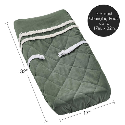 Sweet Jojo Designs Dark Green Boho Boy Girl Gender Neutral Baby Changing Pad Cover Infant Newborn Diaper Table Change