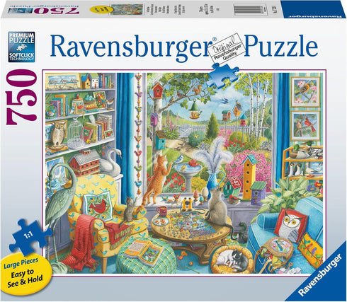 750 Ravensburger - The Bird Watchers | Piece Large Format Jigsaw Puzzle | Unique Softclick Technology | Vibrant Imagery