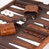 Backgammon 15 Inches Backgammon Sets Gammon Set Backgammon Set Premium Medium Brown - for Adults and Kids - Leatherette