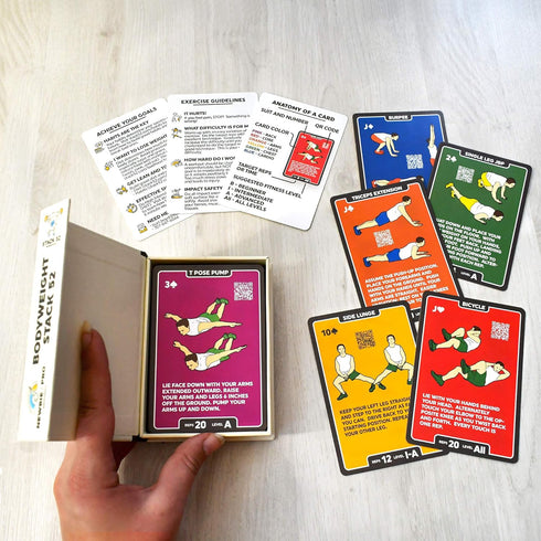 Bodyweight Exercise Cards: Workout Playing Card Game, Designed by Military Fitness Expert, No Equipment Needed