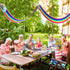 Blulu 1 Pc Rainbow Ceiling Decorations, Hanging Bunting for Birthday Party, Classroom, Daycare, Nursery School