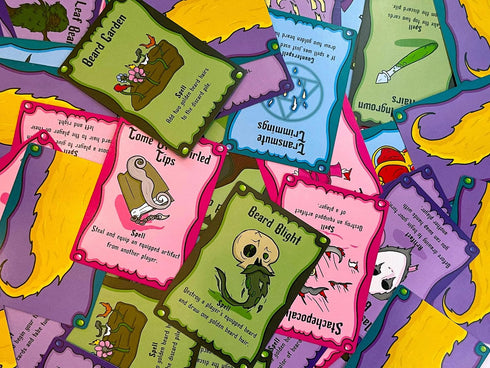 2-5 Beard Wizards Card Game for Players by The Dusty Top Hat