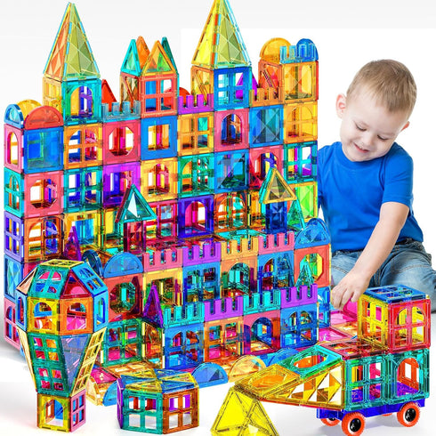 TEMI Magnetic Tiles Building Blocks, Magnets Building Set, Learning Toys, Christmas Gift for Ages 3-8, 80pcs