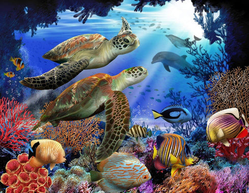 SUNSOUT INC - Underwater Fantasy - 500 Piece Jigsaw Puzzle by Artist Tom Wood, Finished Size 18" x 24"
