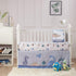 Set 3 Set, La Premura Baby Crib Bedding for Boys Dinosaur Piece Standard Size Nursery Crib Comforter Grey/Blue - Unisex