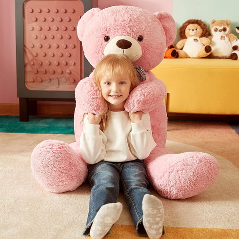 IKASA Giant Teddy Bear Plush Toy Stuffed Animal - Pink, 47 Inches