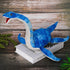 AULUDA Plesiosaurus Plush Toy, Dinosaur Stuffed Animal Throw Plushie Pillow Doll, Soft Blue Fluffy Friend Hugging