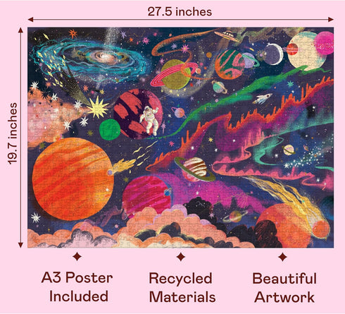 1000 1000 1000 28x20 inches Elena Essex Puzzles for Adults Pieces - Outer Space, Piece Puzzle for Adults, Jigsaw